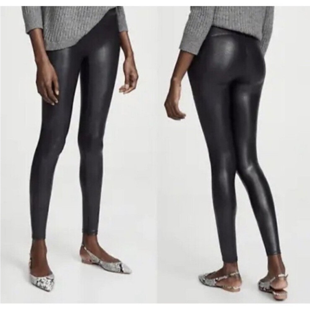 Spanx Faux Leather Leggings Black Size Small